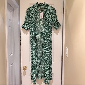 Ganni Dalton crepe dress with tag